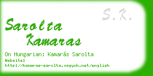 sarolta kamaras business card